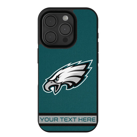 Philadelphia Eagles Personalized Stripe Bump Phone Case for Apple iPhone
