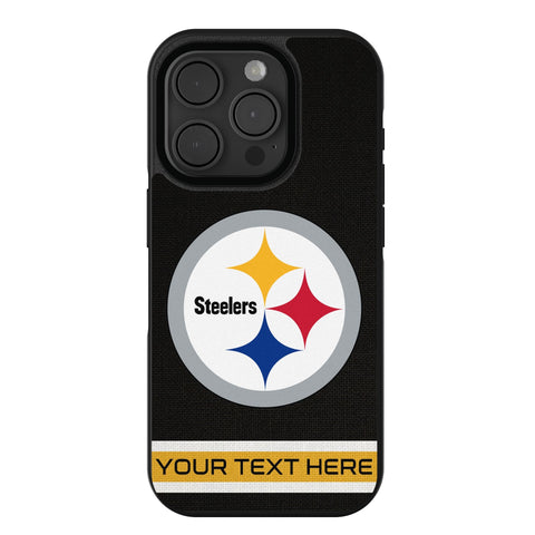 Pittsburgh Steelers Personalized Stripe Bump Phone Case for Apple iPhone