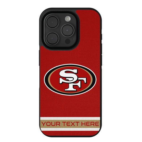 San Francisco 49ers Personalized Stripe Bump Phone Case for Apple iPhone