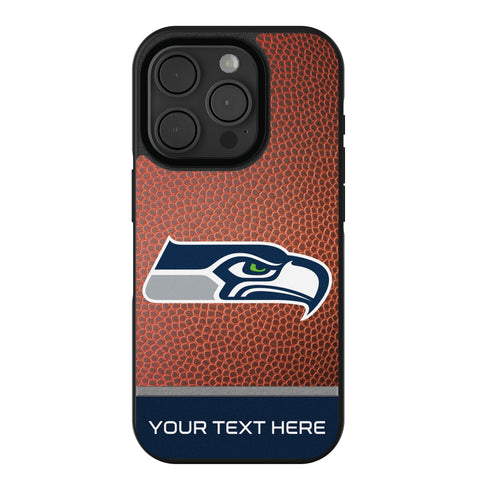 Seattle Seahawks Personalized Football Bump Phone Case for Apple iPhone
