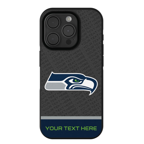 Seattle Seahawks Personalized EndZone Plus Bump Phone Case for Apple iPhone