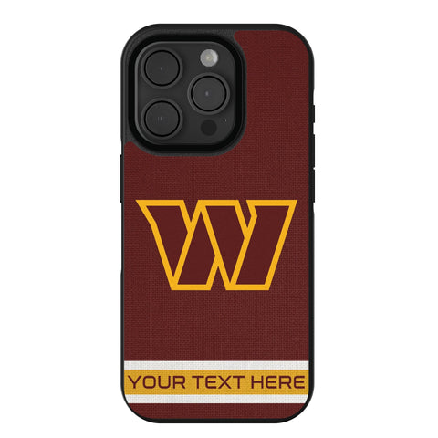 Washington Commanders Personalized Stripe Bump Phone Case for Apple iPhone