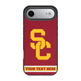 University of Southern California Trojans Personalized Stripe Bump Phone Case for Apple iPhone 17 Series