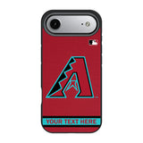 Arizona Diamondbacks Personalized Stripe Bump Phone Case for Apple iPhone 17 Series