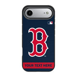 Boston Red Sox Personalized Stripe Bump Phone Case for Apple iPhone 17 Series