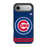 Chicago Cubs Personalized Stripe Bump Phone Case for Apple iPhone 17 Series