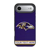 Baltimore Ravens Personalized Stripe Bump Phone Case for Apple iPhone 17 Series
