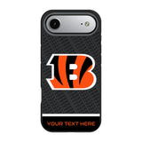 Cincinnati Bengals Personalized EndZone Plus Bump Phone Case for Apple iPhone 17 Series