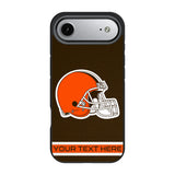 Cleveland Browns Personalized Stripe Bump Phone Case for Apple iPhone 17 Series