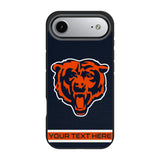 Chicago Bears Personalized Stripe Bump Phone Case for Apple iPhone 17 Series