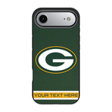 Green Bay Packers Personalized Stripe Bump Phone Case for Apple iPhone 17 Series