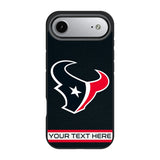 Houston Texans Personalized Stripe Bump Phone Case for Apple iPhone 17 Series