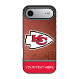 Kansas City Chiefs Personalized Football Bump Phone Case for Apple iPhone 17 Series