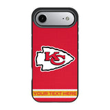Kansas City Chiefs Personalized Stripe Bump Phone Case for Apple iPhone 17 Series