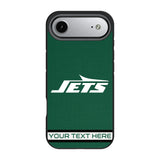 New York Jets Personalized Stripe Bump Phone Case for Apple iPhone 17 Series