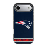 New England Patriots Personalized Stripe Bump Phone Case for Apple iPhone 17 Series