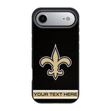New Orleans Saints Personalized Stripe Bump Phone Case for Apple iPhone 17 Series