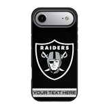 Las Vegas Raiders Personalized Stripe Bump Phone Case for Apple iPhone 17 Series