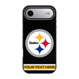 Pittsburgh Steelers Personalized Stripe Bump Phone Case for Apple iPhone 17 Series