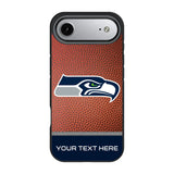 Seattle Seahawks Personalized Football Bump Phone Case for Apple iPhone 17 Series