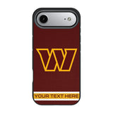 Washington Commanders Personalized Stripe Bump Phone Case for Apple iPhone 17 Series
