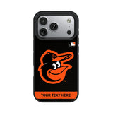 Baltimore Orioles Personalized Stripe Bump Phone Case for Apple iPhone 17 Series