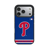 Philadelphia Phillies Personalized Stripe Bump Phone Case for Apple iPhone 17 Series