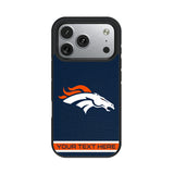 Denver Broncos Personalized Stripe Bump Phone Case for Apple iPhone 17 Series