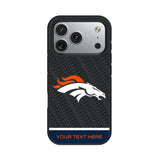 Denver Broncos Personalized EndZone Plus Bump Phone Case for Apple iPhone 17 Series