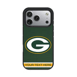 Green Bay Packers Personalized Stripe Bump Phone Case for Apple iPhone 17 Series
