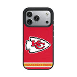 Kansas City Chiefs Personalized Stripe Bump Phone Case for Apple iPhone 17 Series