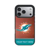 Miami Dolphins Personalized Football Bump Phone Case for Apple iPhone 17 Series