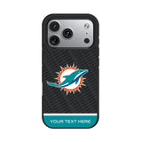 Miami Dolphins Personalized EndZone Plus Bump Phone Case for Apple iPhone 17 Series