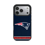 New England Patriots Personalized Stripe Bump Phone Case for Apple iPhone 17 Series