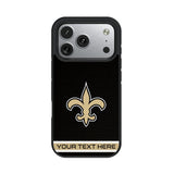 New Orleans Saints Personalized Stripe Bump Phone Case for Apple iPhone 17 Series