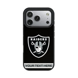 Las Vegas Raiders Personalized Stripe Bump Phone Case for Apple iPhone 17 Series