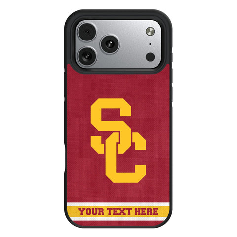 University of Southern California Trojans Personalized Stripe Bump Phone Case for Apple iPhone 17 Series