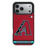 Arizona Diamondbacks Personalized Stripe Bump Phone Case for Apple iPhone 17 Series