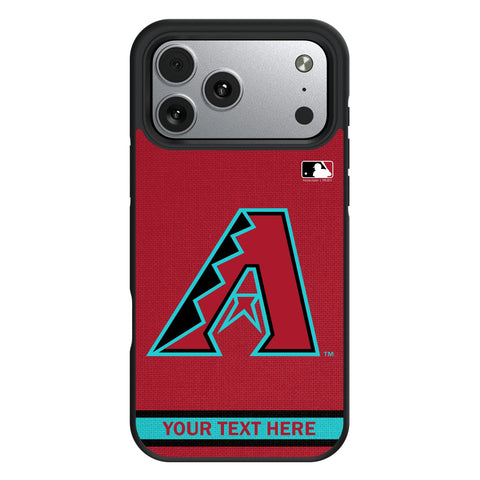 Arizona Diamondbacks Personalized Stripe Bump Phone Case for Apple iPhone 17 Series
