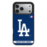 LA Dodgers Personalized Stripe Bump Phone Case for Apple iPhone 17 Series