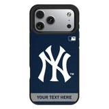 New York Yankees Personalized Stripe Bump Phone Case for Apple iPhone 17 Series