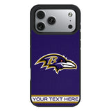 Baltimore Ravens Personalized Stripe Bump Phone Case for Apple iPhone 17 Series