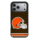 Cleveland Browns Personalized Stripe Bump Phone Case for Apple iPhone 17 Series