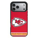 Kansas City Chiefs Personalized Stripe Bump Phone Case for Apple iPhone 17 Series