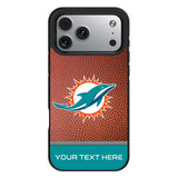 Miami Dolphins Personalized Football Bump Phone Case for Apple iPhone 17 Series