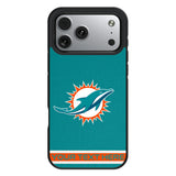 Miami Dolphins Personalized Stripe Bump Phone Case for Apple iPhone 17 Series