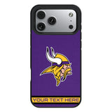 Minnesota Vikings Personalized Stripe Bump Phone Case for Apple iPhone 17 Series