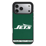 New York Jets Personalized Stripe Bump Phone Case for Apple iPhone 17 Series