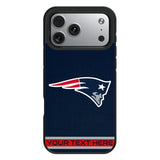 New England Patriots Personalized Stripe Bump Phone Case for Apple iPhone 17 Series
