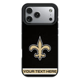 New Orleans Saints Personalized Stripe Bump Phone Case for Apple iPhone 17 Series